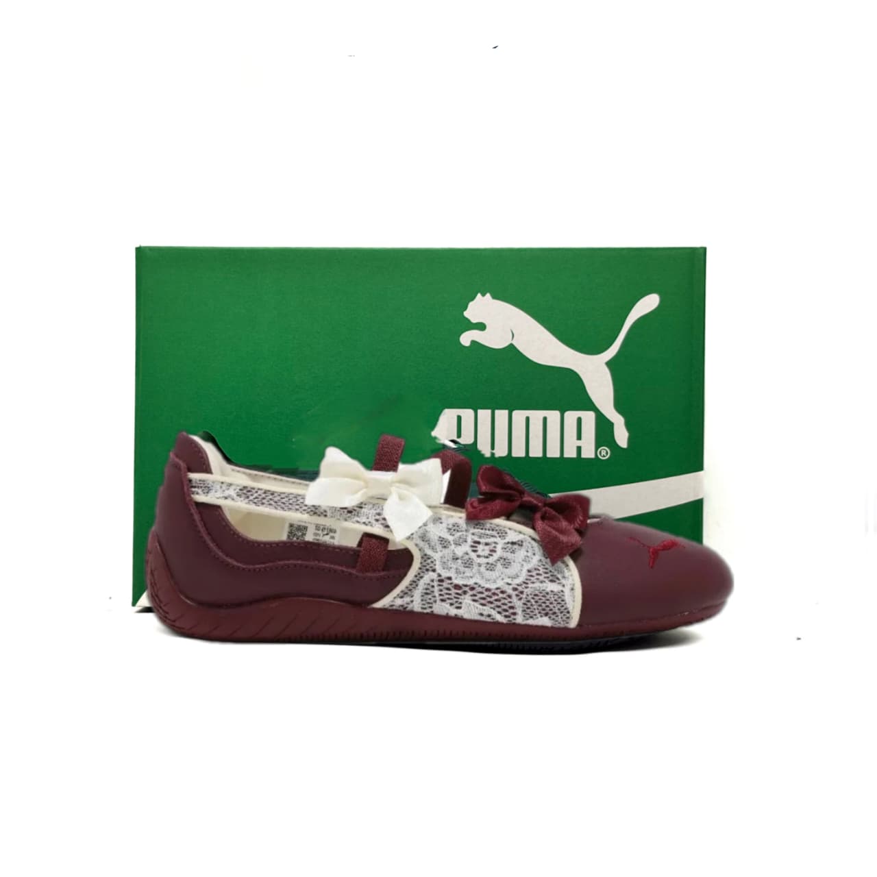 Puma Speedcat Ballet Laces Ruby Shimmer Ivory / Maroon #2